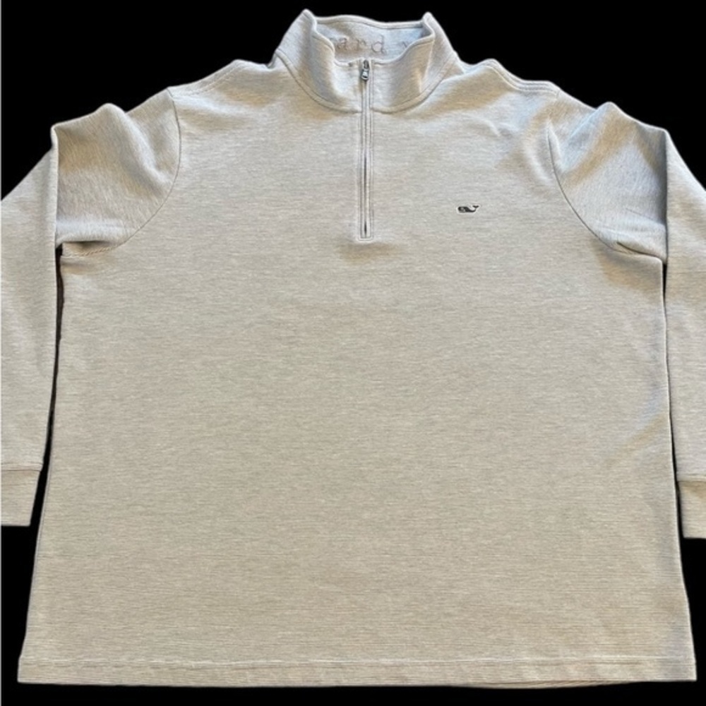 Vineyard Vines Gray Quarter-Zip Sweater